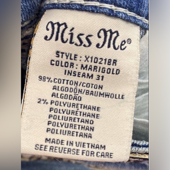 Miss Me, size 4 (EU 27), Blue Boot Cut Jeans - Picture 3 of 6